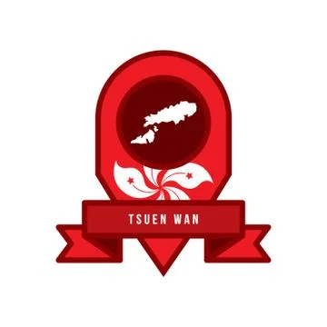 Tsuen Wan Map Stock Illustration