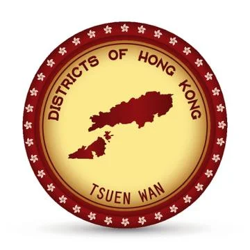 Tsuen Wan Map Stock Illustration