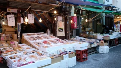TSUKIJI OUTER MARKET SCENE Stock-Footage 84502075