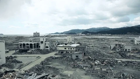 Tsunami :  04/30/2011 Fukushima japan Stock Footage