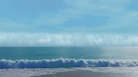 Tsunami disaster simulation Stock Footage 171911787