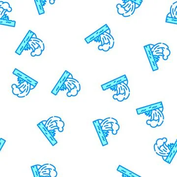 Tsunami disaster vector seamless pattern Stock Illustration