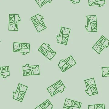Tsunami earthquake line vector seamless pattern 스톡 일러스트