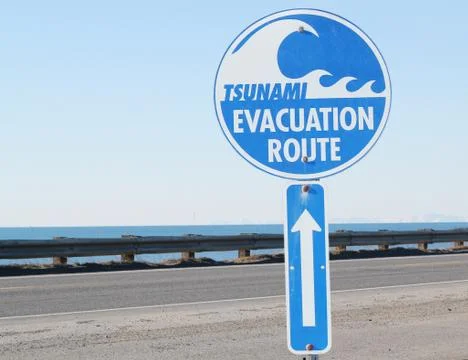 Tsunami evacuation route Stock Photos
