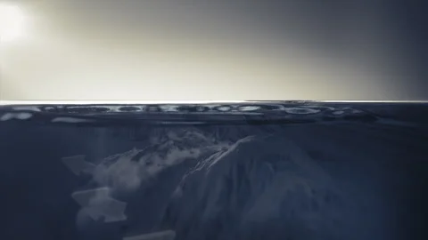 Tsunami formation 3D Stock Footage 263165357