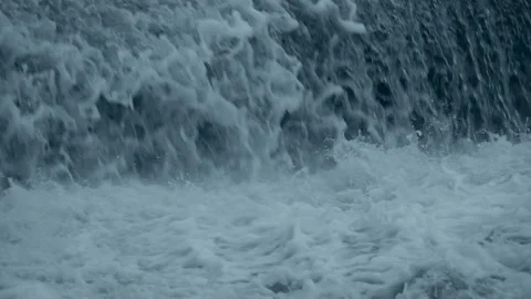 Tsunami is a giant white wave Stock Footage 99602713