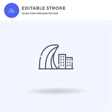 Tsunami icon vector, filled flat sign, solid pictogram isolated on white, logo 스톡 일러스트
