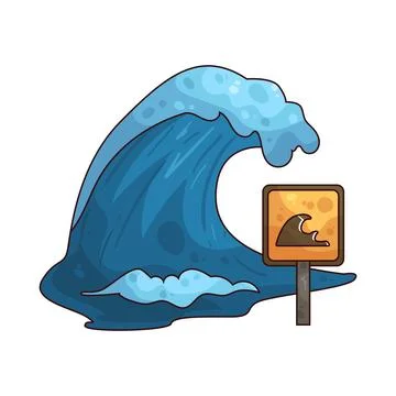 Tsunami illustration Stock Illustration