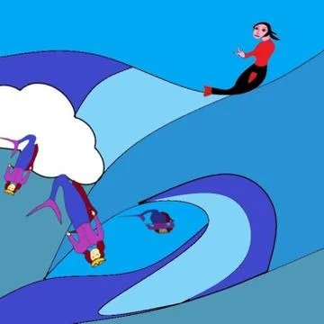 Tsunami rock 库存插图