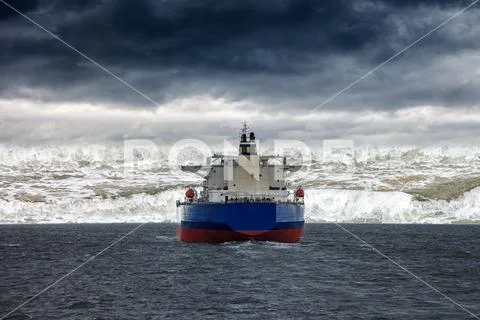 Tsunami on sea Stock Photos