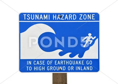 Tsunami warning zone map