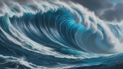 Tsunami Water Wave Loop Footage 스톡 동영상 288195946
