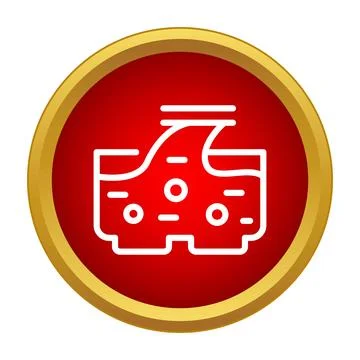 Tsunami wave disaster warning caution icon design Stock Illustration