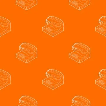 Tsunami wave pattern vector orange Illustrazione stock