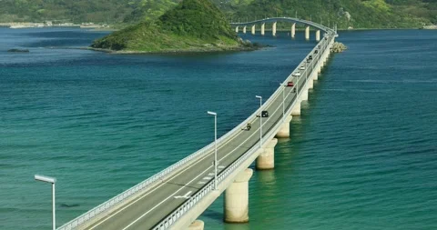 Tsunoshima Bridge Vídeo Stock 332407111