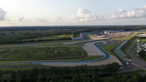 TT circuit Assen, The Netherlands. Motorcycle race track. Motorsports. Stock Footage 314320535
