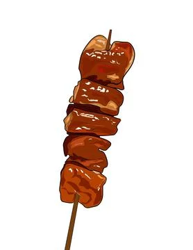 Tteok-kkochi Stock Illustration
