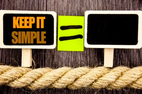 Ttext showing Keep It Simple. Business concept for Simplicity Easy Strategy A Stock Illustration