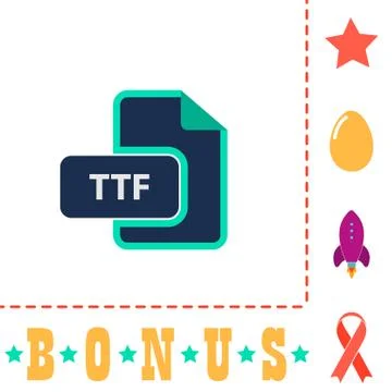 TTF computer symbol Stock Illustration