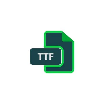 TTF Icon Vector Stock Illustration