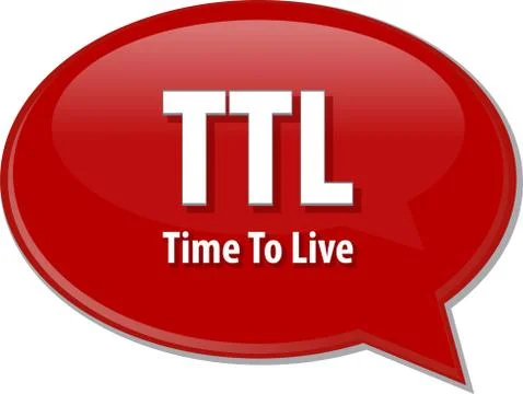 TTL acronym definition speech bubble illustration Illustrazione stock