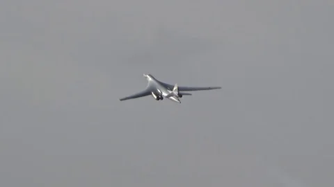The Tu-160 in the sky Video stock 70653210