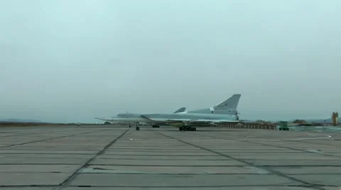 Tu-22M3 Backfire. Planes representing war, force and huge cost of these products Video stock 12724792