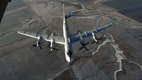 Tu-95 the view from the ramp Stock Footage 85851473