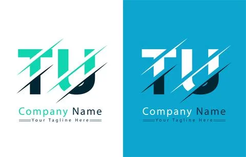 TU Letter Logo Vector Design Template Elements Stock Illustration