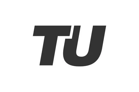 TU Techno Editable Font Logo For Corporate Branding. Bold, Futuristic Desig.. Stock Illustration