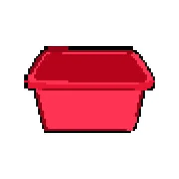 Tub basin plastic pixel art vector illustration Stock Illustration