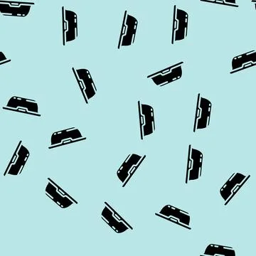 Tub plastic package glyph vector seamless pattern Stock Illustration
