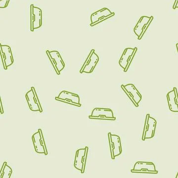 Tub plastic package line vector seamless pattern Stock Illustration