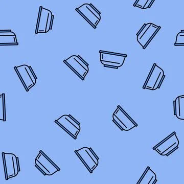 Tub plastic package vector seamless pattern Illustrazione stock