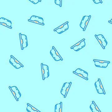 Tub plastic package vector seamless pattern Stock Illustration