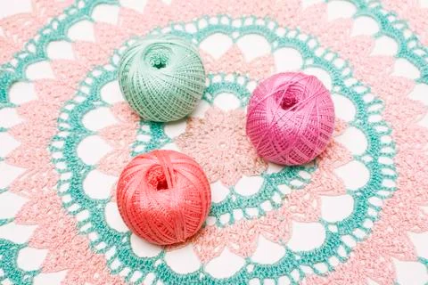 Tub of threads Stock Photos