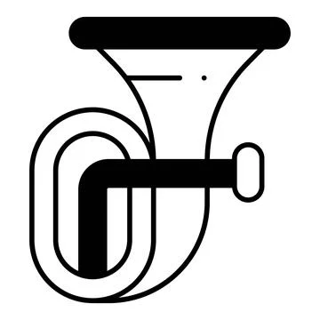 Tuba Dualtone Icon Stock Illustration
