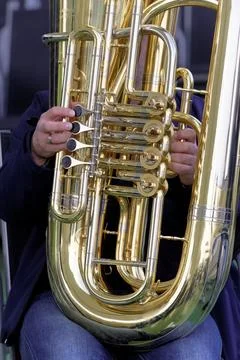 Tuba player Foto stock