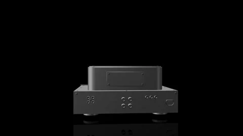 Tube Amplifier turns on itself - loop animation Stock Footage 253362816