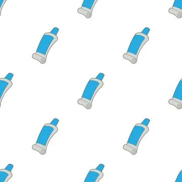 Tube of blue paint pattern seamless vector Stock Illustration