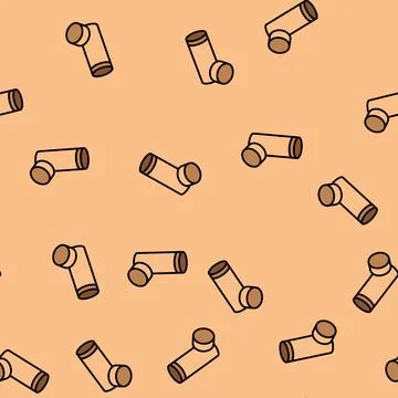 Tube cap cardboard packaging vector seamless pattern Stock Illustration