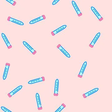 Tube with cap plastic package vector seamless pattern 스톡 일러스트