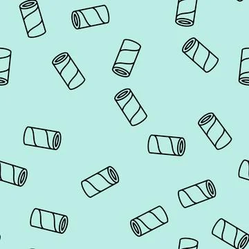 Tube cardboard packaging line seamless pattern Stock Illustration