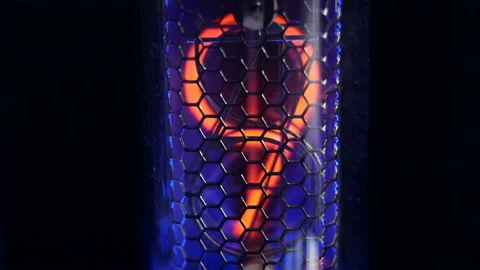 Tube clock digits countdown timer Video stock 95263597