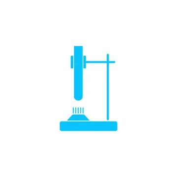 Tube on fire icon flat. Stock Illustration