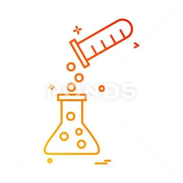 Tube flask mix icon vector design Stock Illustration