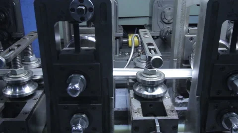 Tube mill line Stock Footage 62869205