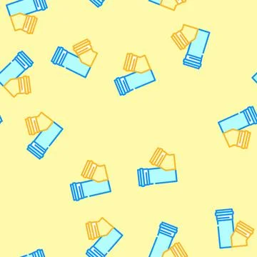 Tube plastic package vector seamless pattern 스톡 일러스트
