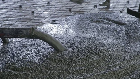 Tube Pump Liquid Concrete Stock Footage 77103213