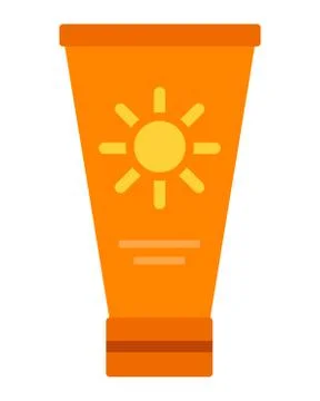 Tube sunscreen vector icon flat isolated Stock-Illustration